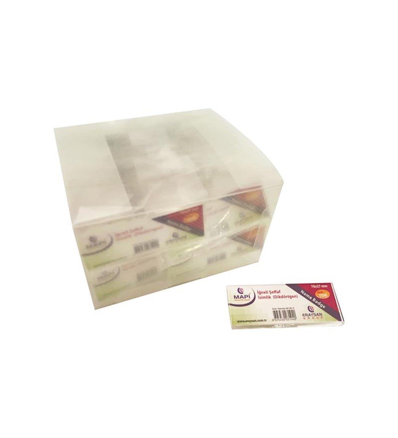 Mapi Şeffaf isimlik (Dikdörtgen) K02 74x25_25 Mapi Şeffaf isimlik (Dikdörtgen) K02 74x25_25  - Kirtasiyem.netYaka Kartları Ve Ehliyet Kabları
