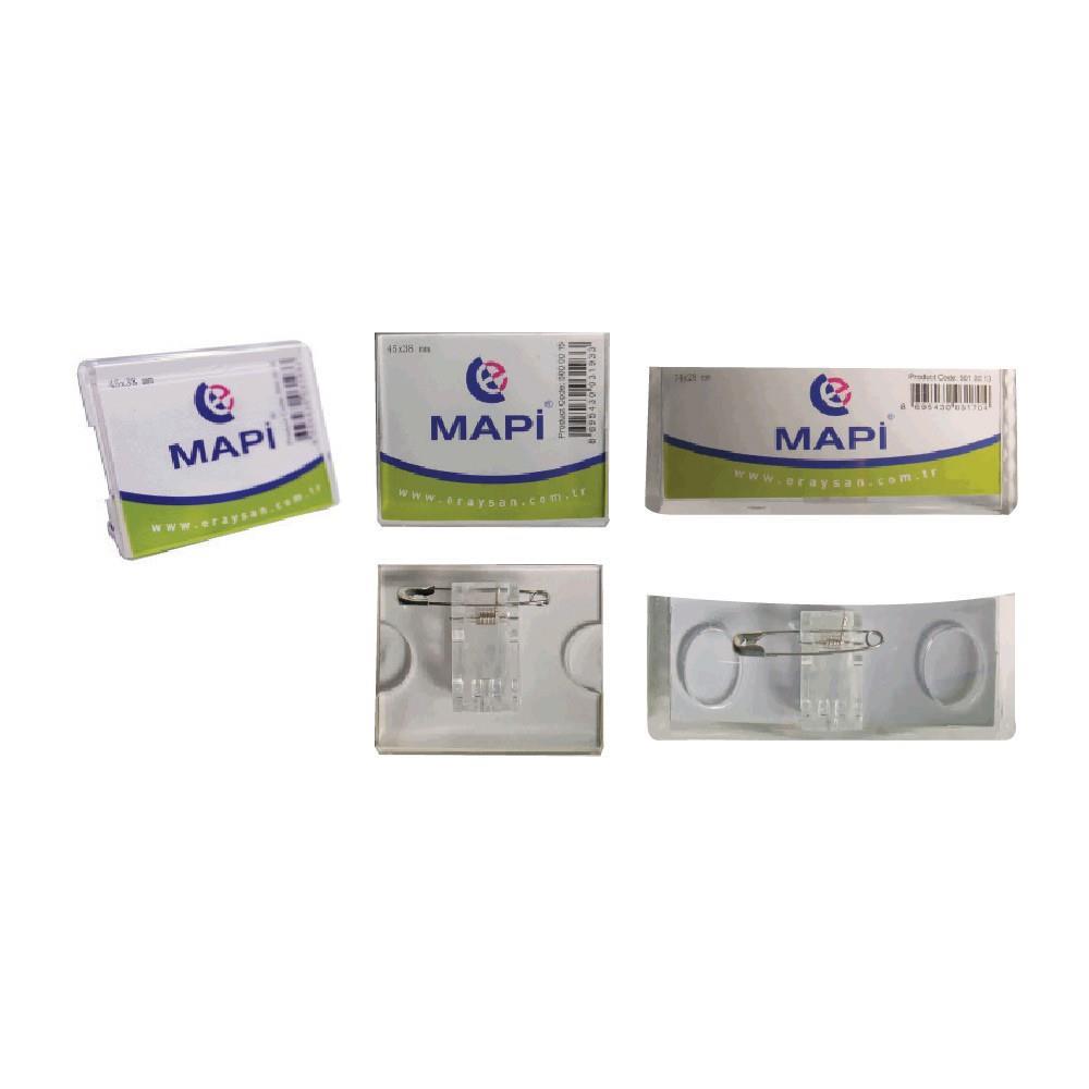 Mapi Şeffaf isimlik (Dikdörtgen) K13 74x28_25  (1 ADET)Mapi Şeffaf İsimlik 74 X 28 Mm D.Gen Oval 25 Adet K13 - Kirtasiyem.netİsimlik