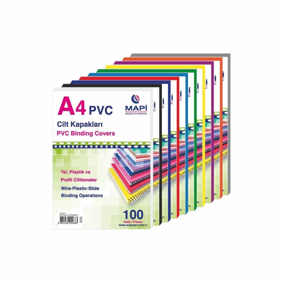 Mapibind 160M.A-4 Pvc Kapak Mor 100 Ad.Mapibind 160M.A-4 Pvc Kapak Mor 100 Ad. - Kirtasiyem.netCilt Kapağı