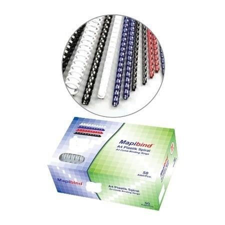 Mapibind 45mm plastik spiral beyaz  50 adMapibind-45Mm.Pls.Spirallibeyaz 50 Ad. - Kirtasiyem.netTel Spiral