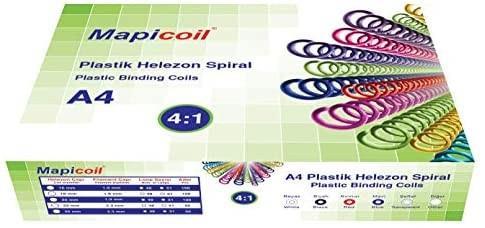 Mapicoil 4:1 Plastik Helezon Spiral 25 Mm. Şeffaf 50 Ad.48 LopMapicoil 4:1 Plastik Helezon Spiral 25 Mm. Şeffaf 50 Ad.48 Lop - Kirtasiyem.netHelezon