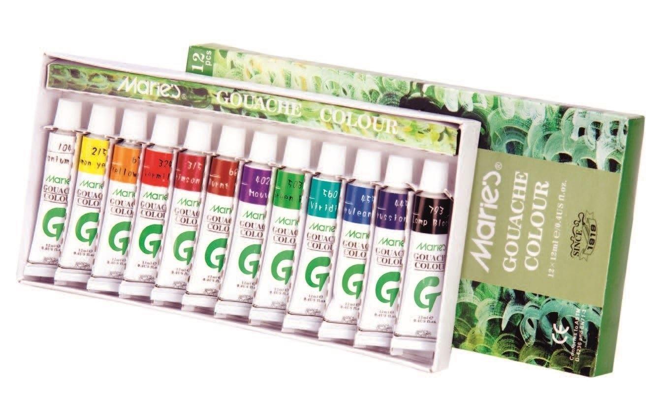 Maries Guaj Boya 12 Li 12 Ml 7312CMaries Guaj Boya 12 Li 12 Ml 7312C - Kırtasiyem.netGuaj Boyalar