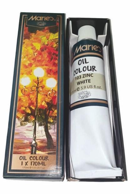 Maries Yağlı Boya 170 Ml E1385/ No:103 ZİNC WHİTEMaries Yağlı Boya 170 Ml E1385/ No:103 ZİNC WHİTE - Kırtasiyem.netYağlı Boyalar
