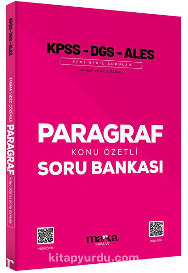 Marka Yayınları 2024 Kpss/Dgs/Ales Paragraf K.Ö. Soru BankasıKPSS Hazırlık