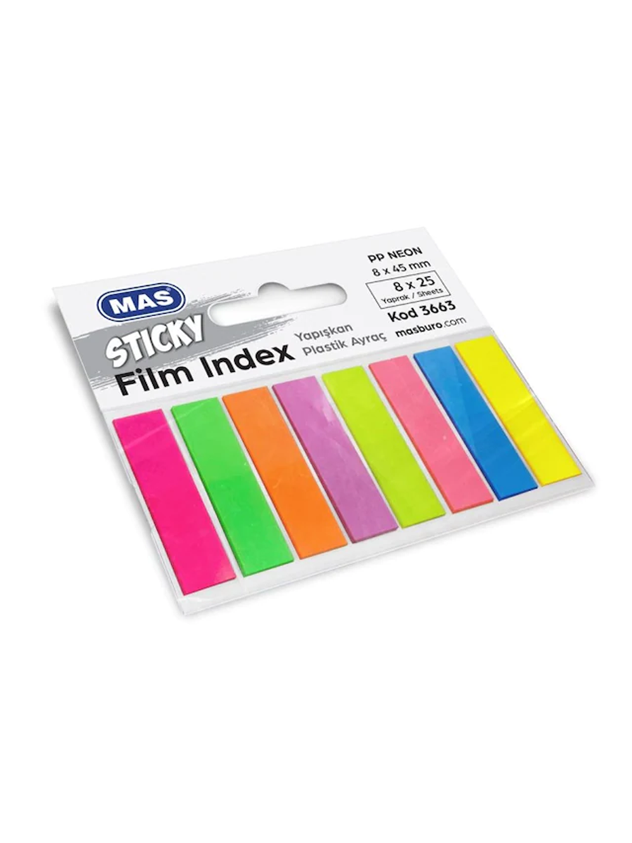 Mas Film indeks 8X45 PP Dörtgen 25 Sy 8 Renk 3663Mas Film indeks 8X45 PP Dörtgen 25 Sy 8 Renk 3663 - Kirtasiyem.netCilt Kapağı