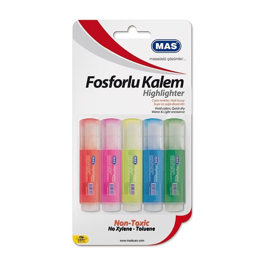 Mas Fosforlu Kalem 5 Li Kartela 6402Mas Fosforlu Kalem 5 Li Kartela 6402 - Kirtasiyem.netFosforlu Kalemler