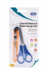 Mas Kesici Set (Cetvelli Makas+Küçük Maket Bıçağı) 681Mas Kesici Set (Cetvelli Makas+Küçük Maket Bıçağı) 681 - Kirtasiyem.netMakaslar Ve Maket Bıçakları
