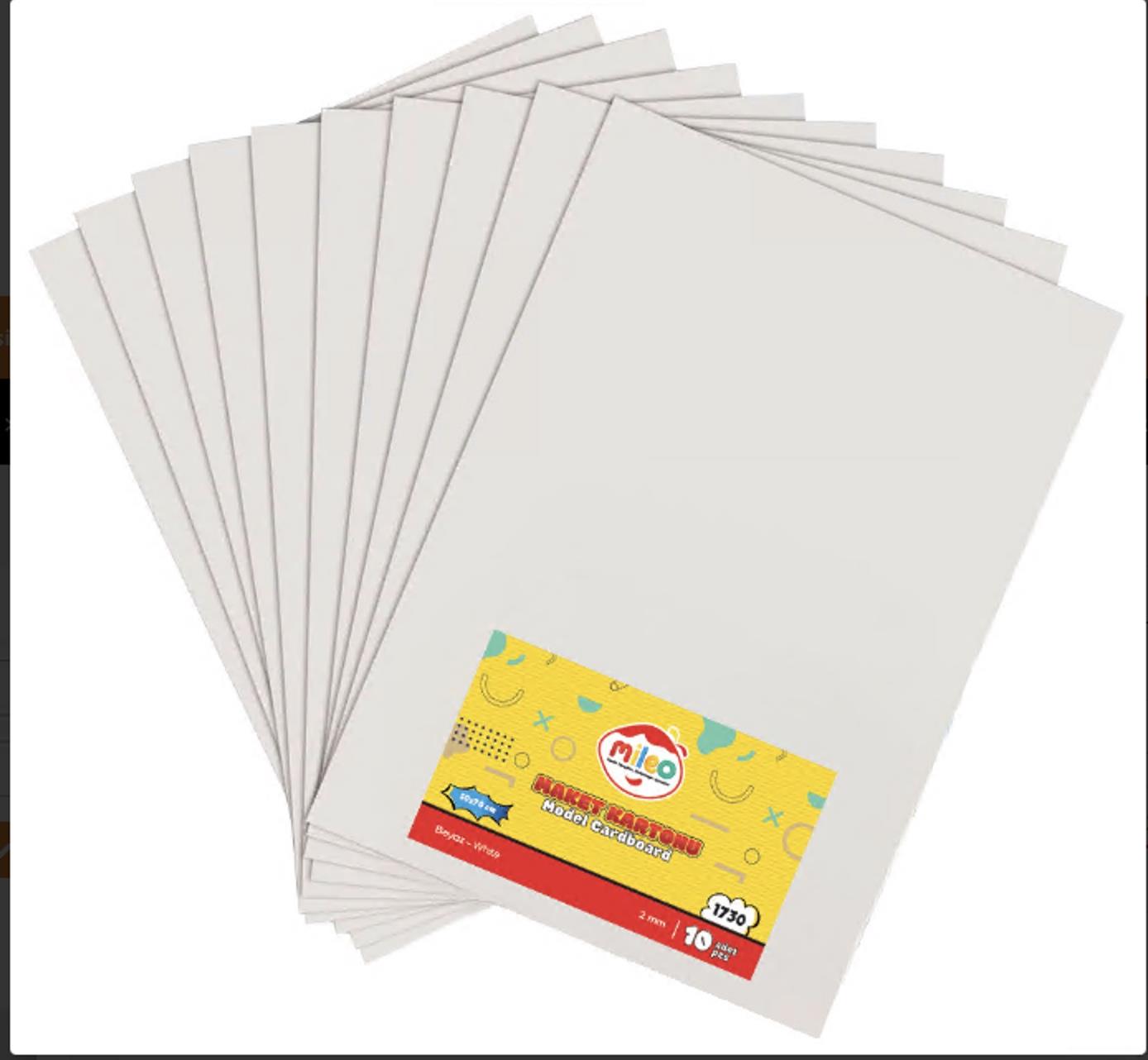Mas Maket Kartonu - 2mm - 50 x 70 - 10'lu- Beyaz 1730Diğer Kırtasiye Ürünleri