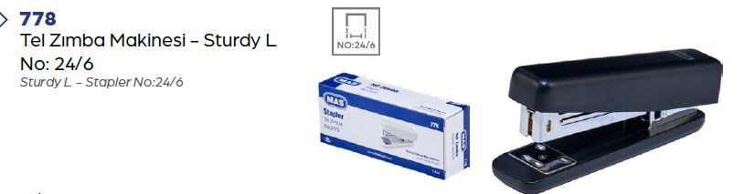 Mas Tel Zımba Mak. - Sturdy S - No:10 - Siyah 0776Mas Tel Zımba Mak. - Sturdy S - No:10 - Siyah 0776 - Kirtasiyem.netZımba Makineleri