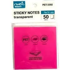 Mas Yap. Transparan PP Not Kağıdı - 76*76 - Neon - 50 S  - Pembe 3367Magazinlikler