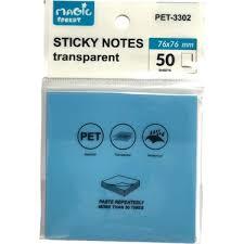 Mas Yap. Transparan PP Not Kağıdı - 76*76 - Neon - 50 S  - Mavi 3367Magazinlikler