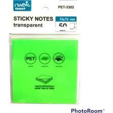 Mas Yap. Transparan PP Not Kağıdı - 76*76 - Neon - 50 S  - Yeşil 3367Magazinlikler