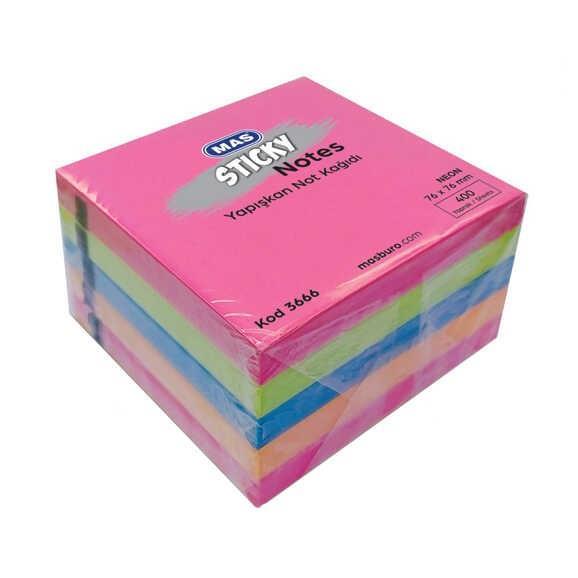 Mas Yapışkanlı Not Kağıdı 76X76 Neon 100S (1 ADET) (3 Renk Seçeneği)Mas Yapışkanlı Not Kağıdı 76X76 Neon 100S 3 Renk Seçeneği - Kirtasiyem.netYapışkanlı Not Kağıtları