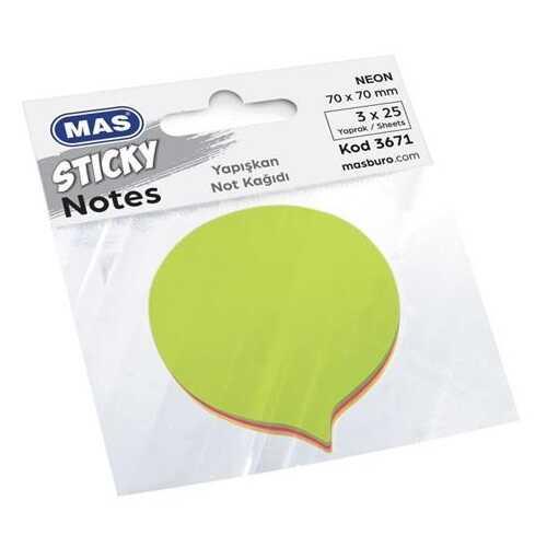 Mas Yapışkanlı Şekilli Not Kağıdı Balon 75 S Karma 3 RenkMas Yapışkanlı Şekilli Not Kağıdı Balon 75 S Karma 3 Renk - Kirtasiyem.netYapışkanlı Not Kağıtları