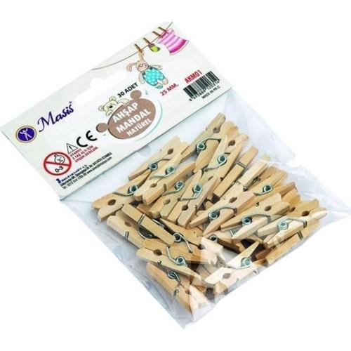 Masis Ahşap Mandal Naturel 25 Mm 30 Adet*12Masis Ahşap Mandal Naturel 25 Mm 30 Adet*12 - Kirtasiyem.netDiğer Aktivite Ürünleri