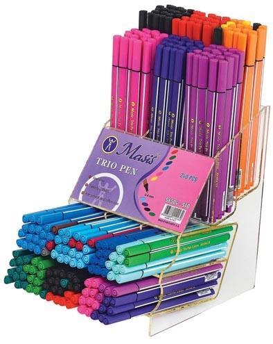 Masis Fineliner Trio Pen 240 Lı StandMasis Fineliner Trio Pen 240 Lı Stand - Kırtasiyem.netKeçeli Kalemler