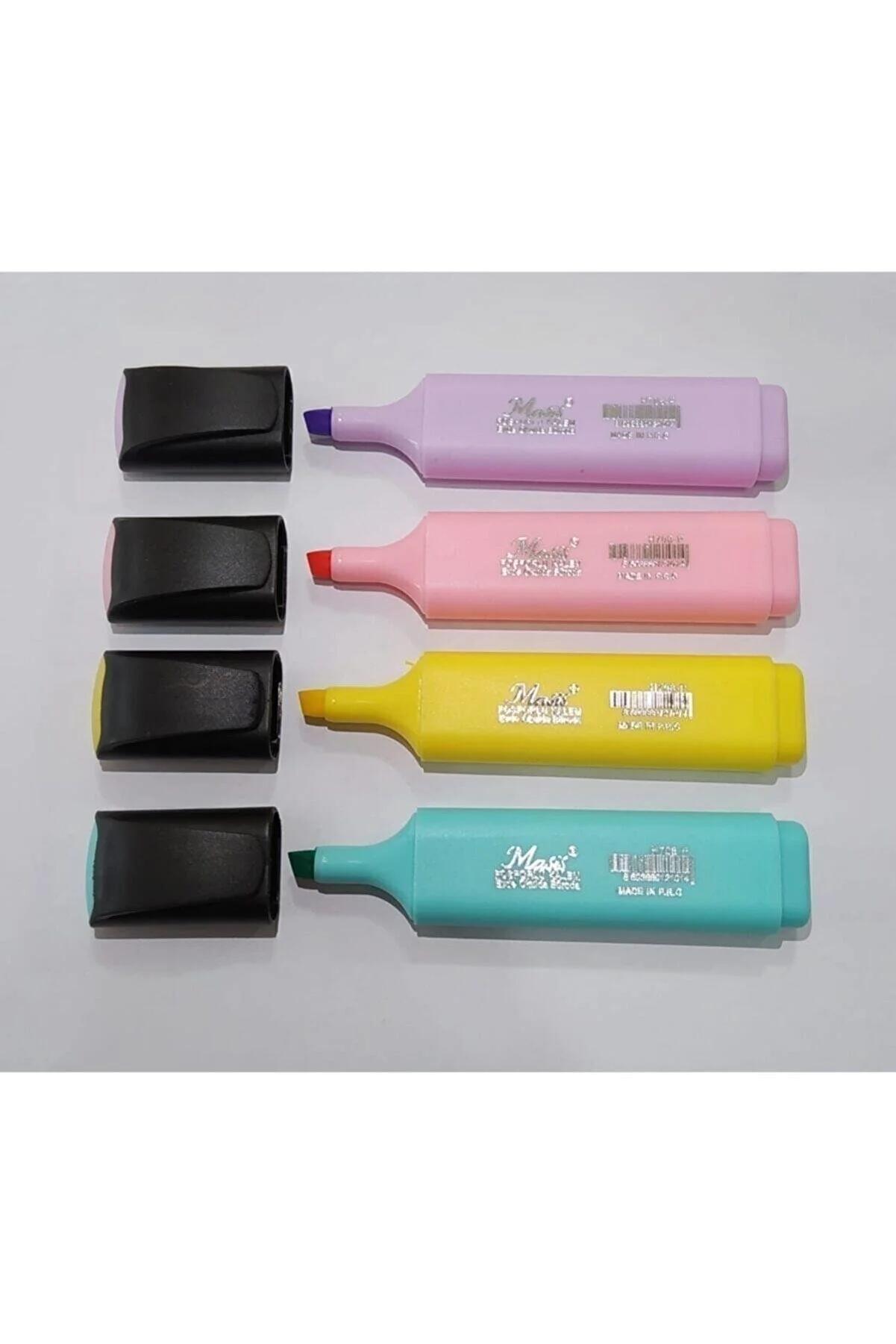 Masis Fosforlu Kalem Pastel Renk 4 Renk PVC Paket Masis Fosforlu Kalem Pastel Renk 4 Renk PVC Paket  - Kirtasiyem.netFosforlu Kalemler