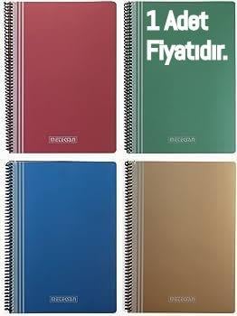 Meteksan A4 Ivory Metalik Spr.PP Kapak 60-4 Kareli_48 Meteksan 60-4 A4 Ivory Metalik PP Spr Defter *48 - Kirtasiyem.netSpiralli Plastik Kapak Defterler