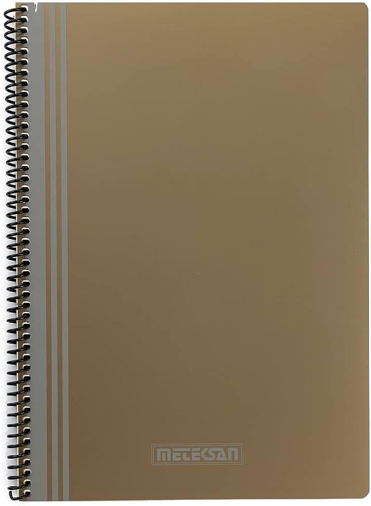Meteksan A4 Ivory Metalik Spr.PP Kapak 80-1 Çizgili Karışık _24Meteksan 80-1 A4 Ivory Metalik PP Spr Defter *36 - Kirtasiyem.netSpiralli Plastik Kapak Defterler