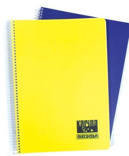 Meteksan A4 Karina Floresan Spr.Pp Kapak Defter 96-4 Kareli _30Meteksan Spiralli Defter A4 96/4 P.P Karina *30 - Kirtasiyem.netSpiralli Plastik Kapak Defterler