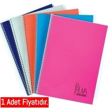 Meteksan A4 Pruva Neon Spr.Bristol Kapak  72-4 Kareli Meteksan Karton Kapak Spiralli Defter  Pruva A4 72/4 Yaprak - Kirtasiyem.netSpiralli Karton Kapak Defterler
