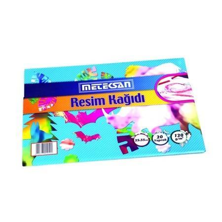 Meteksan Resim Kağıdı 25X35 20 Li Özel Paket (Zarflı)120 GrMeteksan Paket RESİM KAĞIDI 25X35 CM. 20'LİK  - Kirtasiyem.netResim Kağıtları