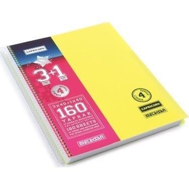Meteksan Spiralli Defter 4 Konulu 3+1 Ayraçlı Capricorn A4 160 Yaprak *12Meteksan Spiralli Defter 4 Konulu 3+1 Ayraçlı Capricorn A4 160 Yaprak *12 - Kirtasiyem.netSeperatörlü ( Ayraçlı ) Defterler