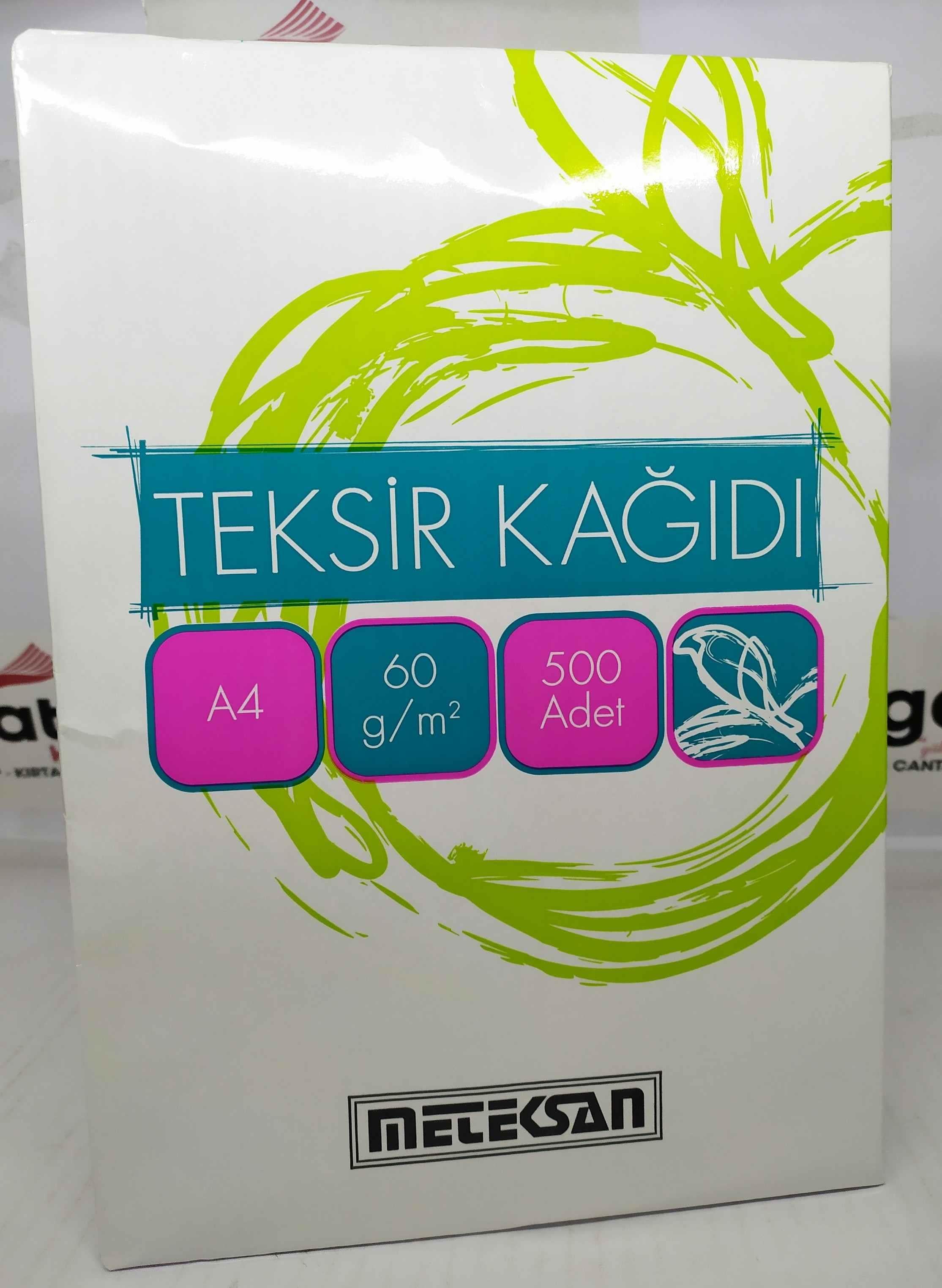 Meteksan Teksir Kağıdı 60 Gr.A4 500.LüMeteksan Teksir Kağıdı 60 Gr.A4 500.Lü - Kirtasiyem.netFotokopi Kağıtları