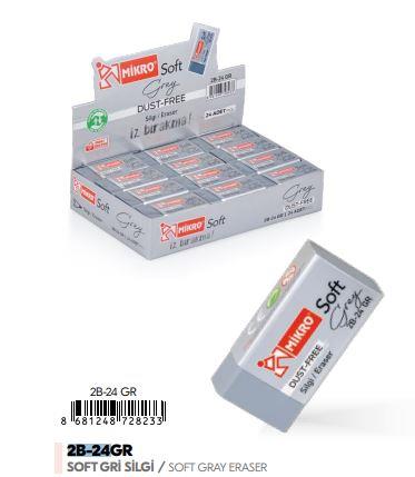 Mikro 2B-24Gr (Grey) Soft SilgiMikro 2B-24Gr (Grey) Soft Silgi - Kirtasiyem.netSilgiler