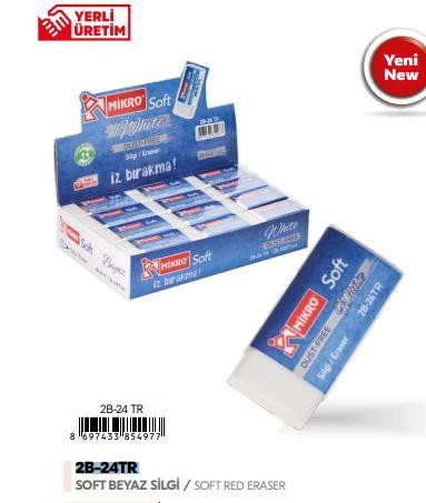 Mikro 2B-24Tr (Beyaz) Soft SilgiMikro 2B-24Tr (Beyaz) Soft Silgi - Kirtasiyem.netSilgiler