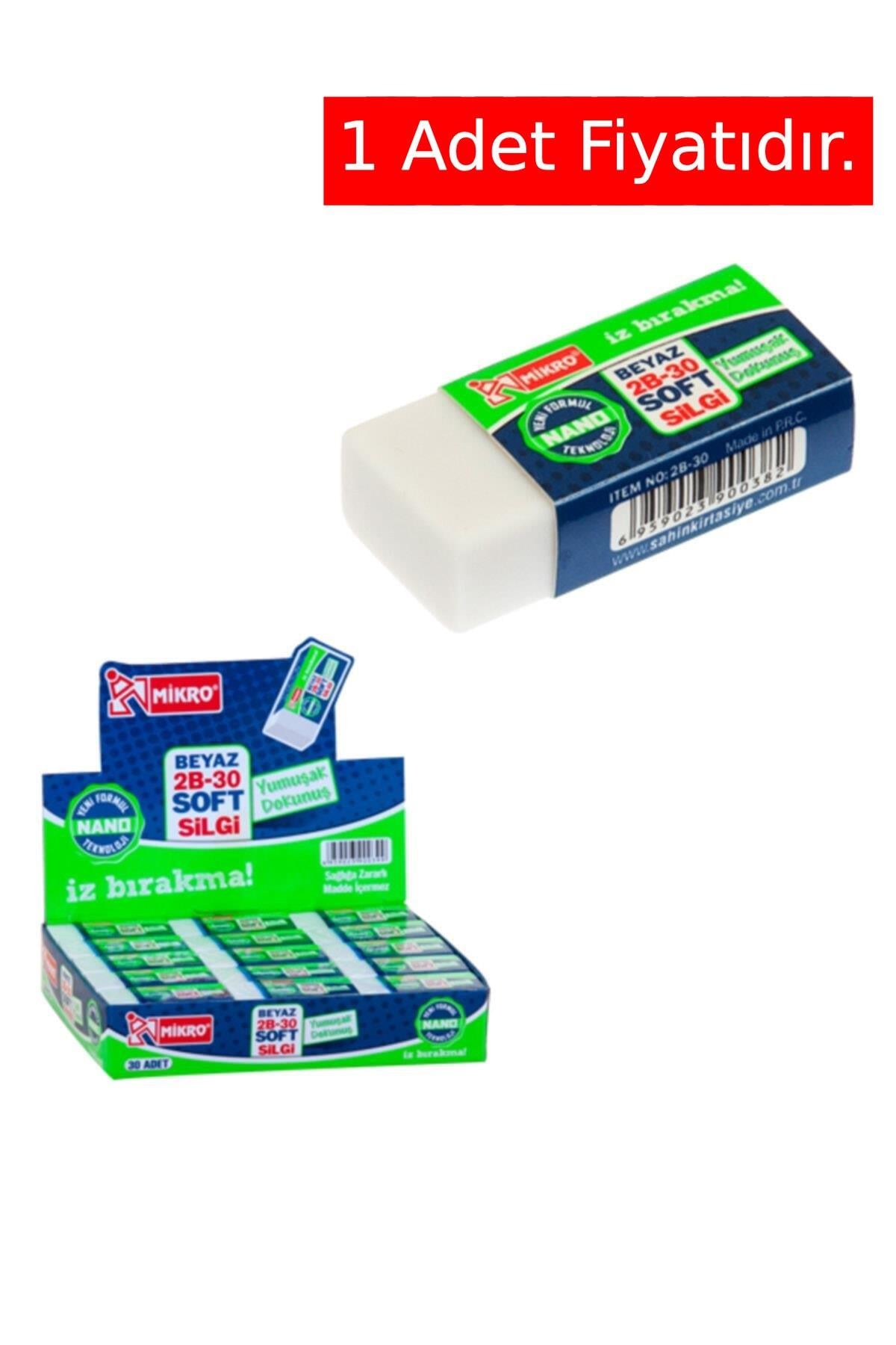Mikro 2B-30 Soft Sınav Silgisi *30 SS2B30 (1 Adet)Mikro 2B-30 Soft Sınav Silgisi *30 SS2B30 - Kirtasiyem.netSilgiler