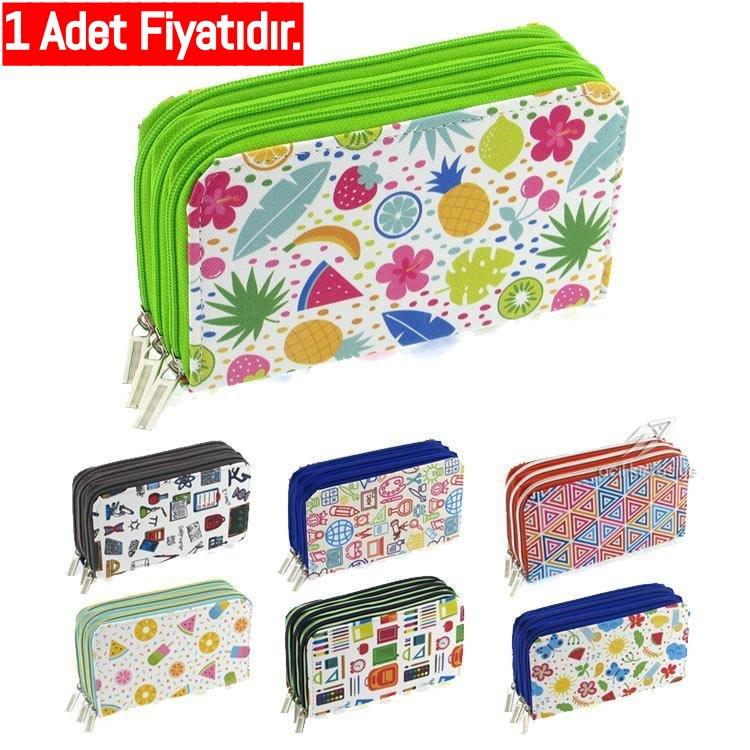 Mikro 3007 Desenli Kalemlik 3 Lü (1 Adet)Mikro 3007 Desenli Kalemlik 3 Lü - Kirtasiyem.netKalem Çantaları