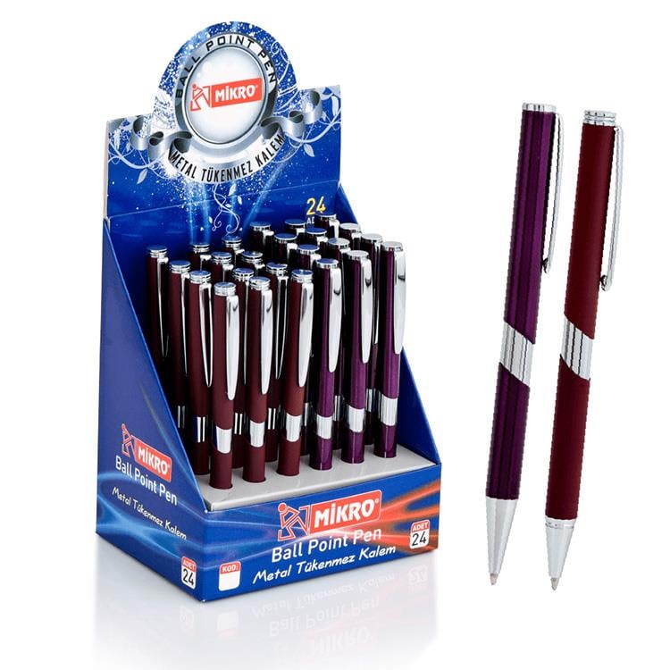 Mikro 301-24 Standlı Metal Tükenmez Kalem RenkliMikro 301-24 Standlı Metal Tükenmez Kalem Renkli - Kirtasiyem.netTükenmez Kalemler