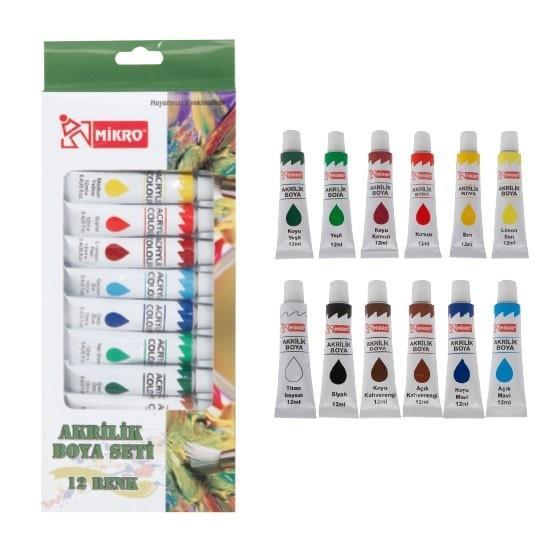 Mikro Akrilik Boya Su Bazlı 12 Ml Ab-12 12 liMikro Akrilik Boya Su Bazlı 12 Ml Ab-12 12 li - Kırtasiyem.netAkrilik Boyalar	