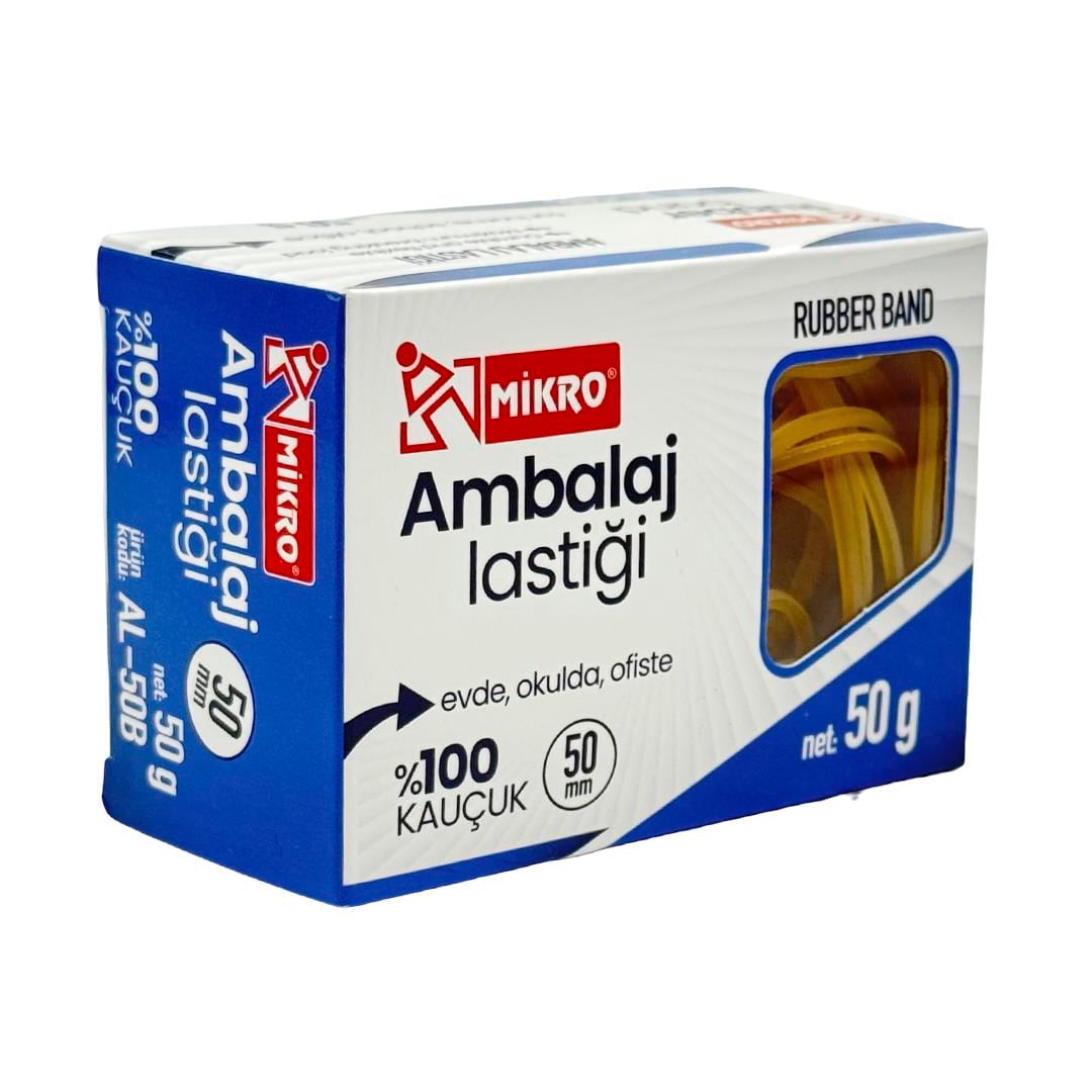 Mikro Al-50B Kauçuk Ambalaj Lastiği 50Mm - 50GAmbalaj Lastikleri