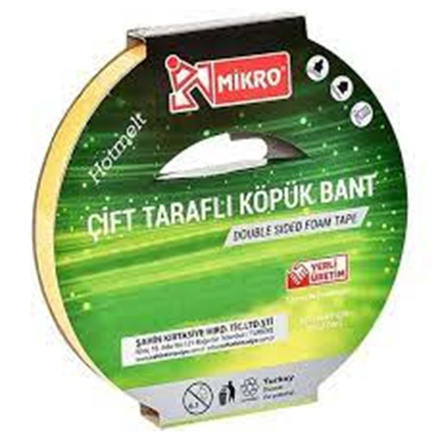 Mikro Bnt-202 18Mmx5Mt Çift Tar. Köpük Bant Mikro Bnt-202 18Mmx5Mt Çift Tar. Köpük Bant *16 - Kirtasiyem.netÇift Taraflı Bantlar