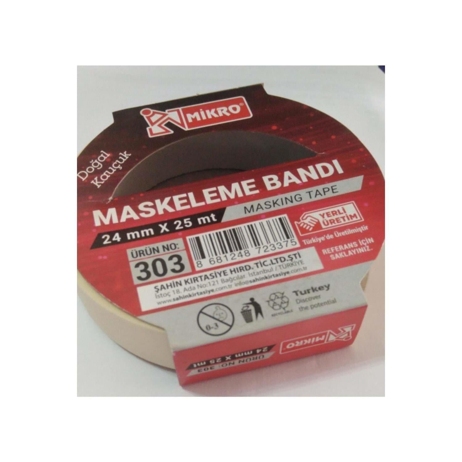 Mikro Bnt-303 24Mmx25Mt Maskeleme BandıMikro Bnt-303 24Mmx25Mt Maskeleme Bandı *12 - Kirtasiyem.netMaskeleme Bantları