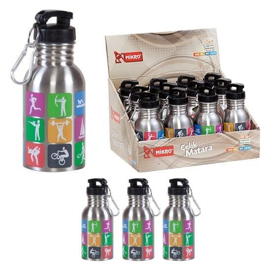 Mikro Çelik Matara 400 Ml Mt 2839-12 (2837)Mikro Çelik Matara 400 Ml Mt 2839-12 (2837) - Kirtasiyem.netMataralar