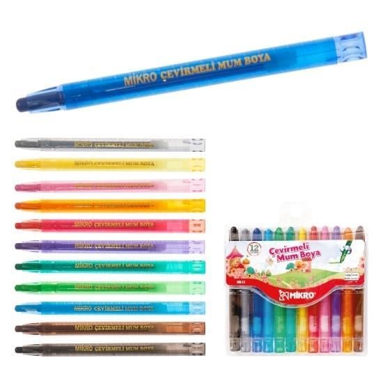 Mikro Çevirmeli Mum Boya  Mb-13 12 liMikro Çevirmeli Mum Boya  Mb-13 12 li - Kırtasiyem.netMum Boyalar