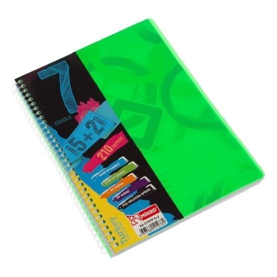 Mikro Ekonomik Spiralli 5+2 Ayraçlı Defter A4 210 Yaprak (24)Mikro Ekonomik Spiralli 5+2 Ayraçlı Defter A4 210 Yaprak (24) - Kirtasiyem.netSeperatörlü ( Ayraçlı ) Defterler