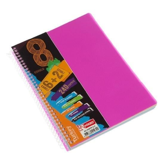 Mikro Ekonomik Spiralli 6+2 Ayraçlı Defter A4 240 Yaprak (24)Mikro Ekonomik Spiralli 6+2 Ayraçlı Defter A4 240 Yaprak (24) - Kirtasiyem.netSeperatörlü ( Ayraçlı ) Defterler