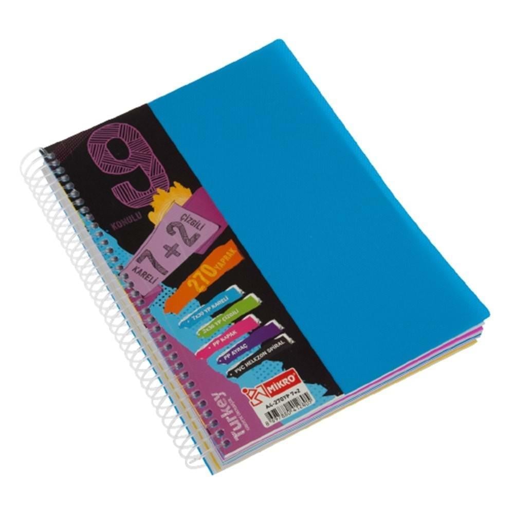 Mikro Ekonomik Spiralli 7+2 Ayraçlı Defter A4 270 Yaprak _18Mikro Ekonomik Spiralli 7+2 Ayraçlı Defter A4 270 Yaprak _18 - Kirtasiyem.netSeperatörlü ( Ayraçlı ) Defterler