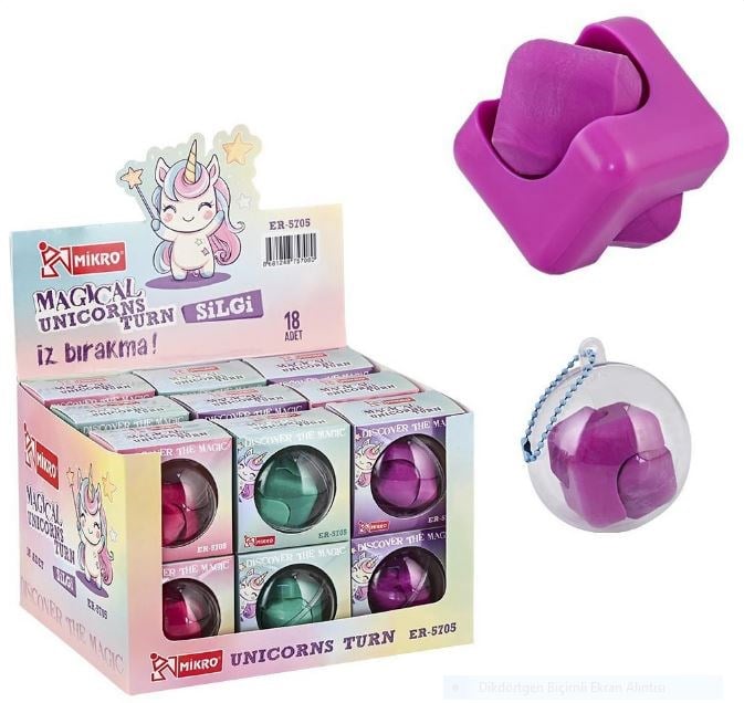 Mikro Er-5705 Magıcal Unicorns Turn Silgi_18 KızSilgiler