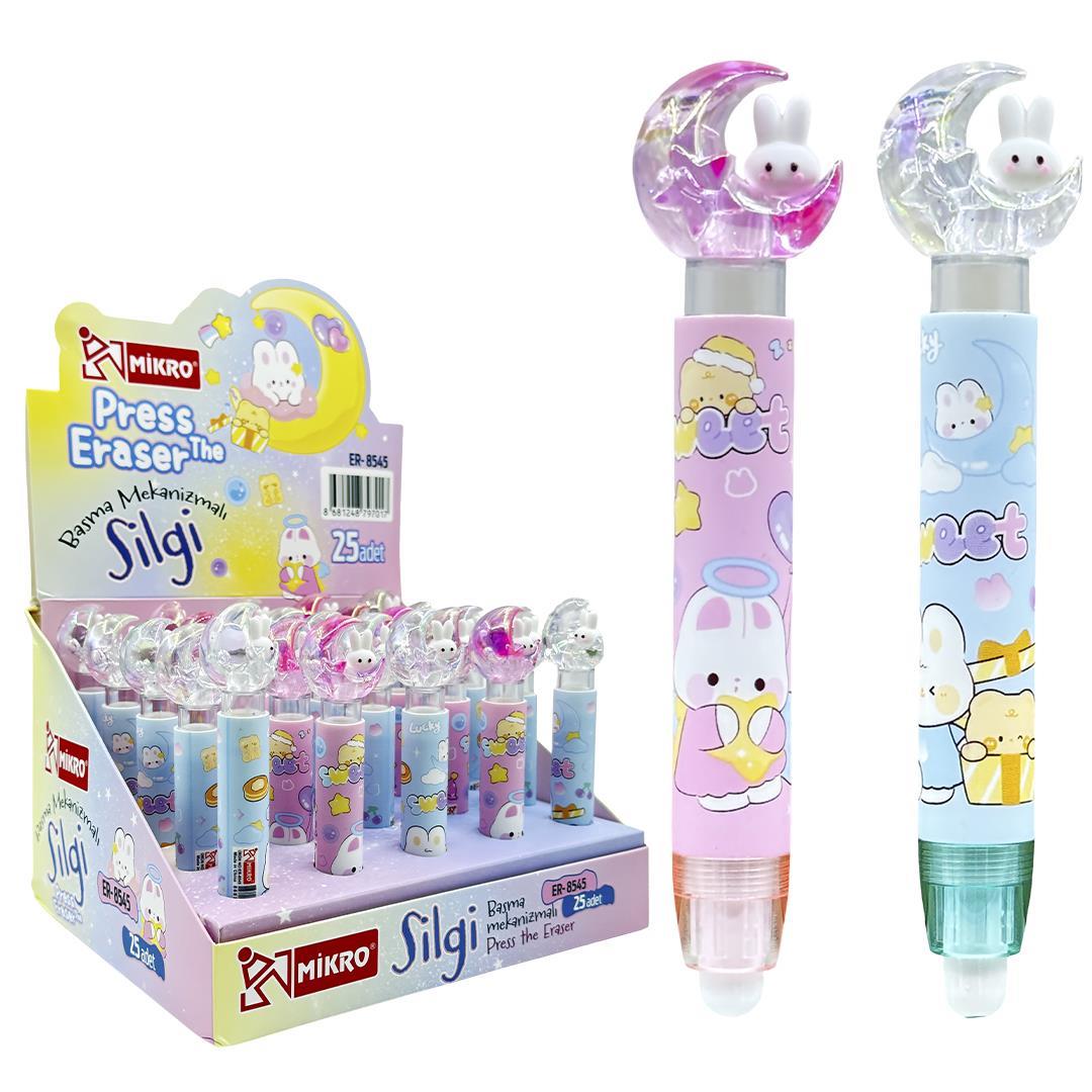 Mikro Er-8545 Basma Mekanizmalı Silgi Bunny TımeDekoratif Bantlar