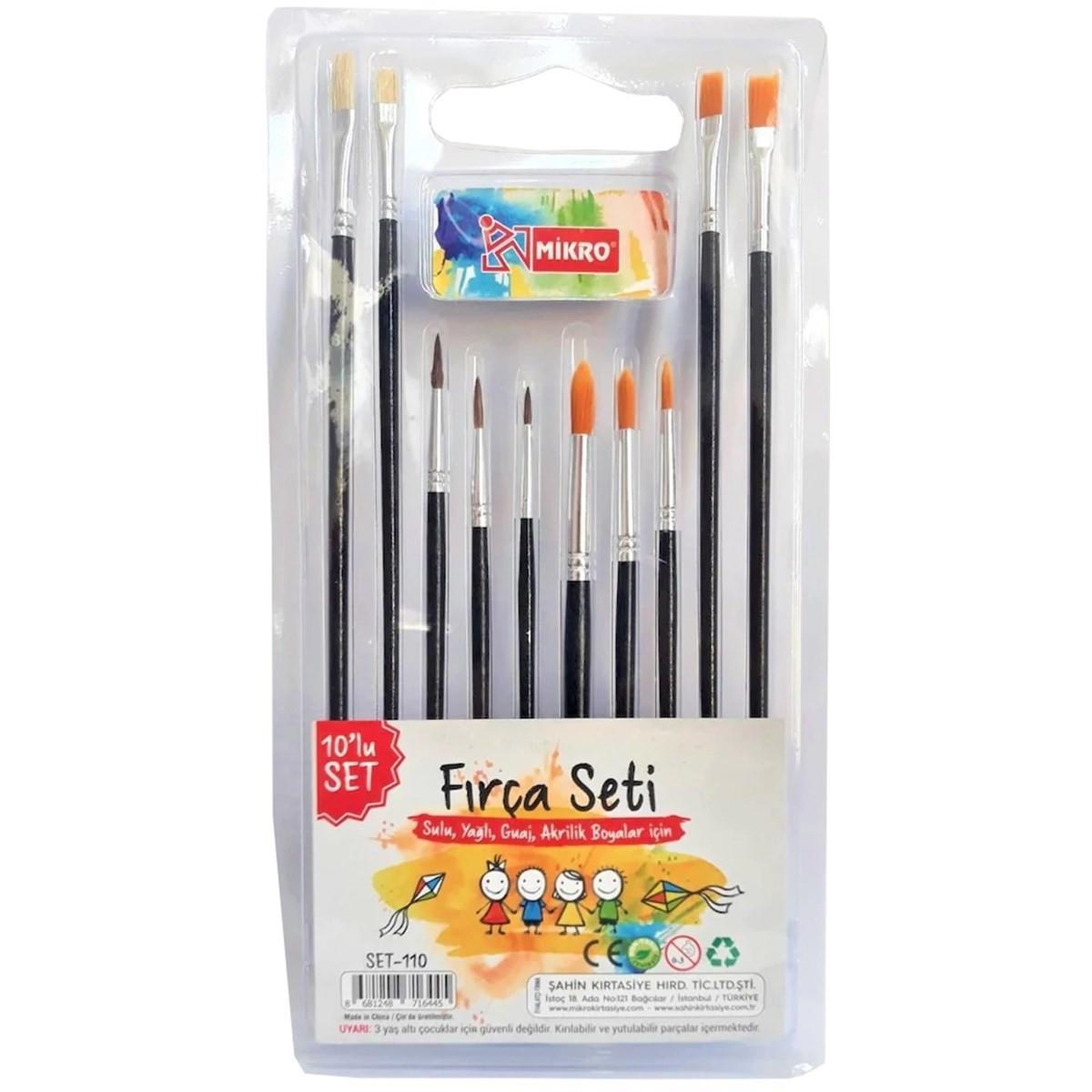 Mikro Fırça Seti  Mf-Set-110 10 luMikro Fırça Seti  Mf-Set-110 10 lu - Kırtasiyem.netFırçalar