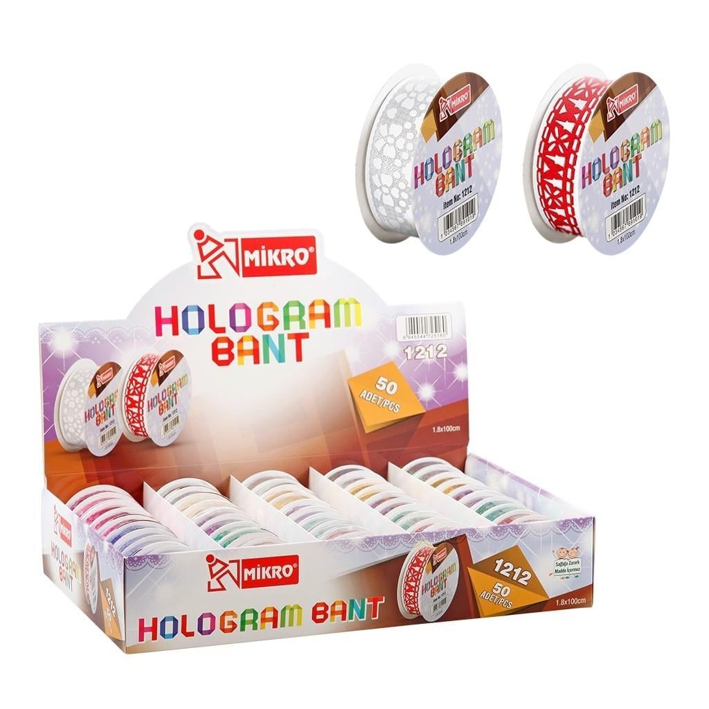 Mikro Hologramlı Bant 1212Mikro Bant Hologramlı 50 Li 1212 - Kirtasiyem.netDekoratif Bantlar