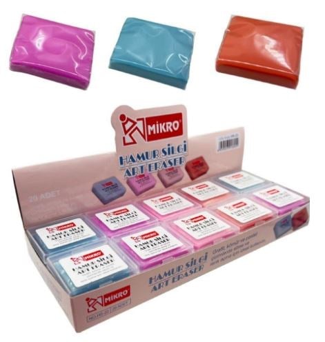Mikro HS-22Y Pastel Renkli Hamur Silgi_36Silgiler