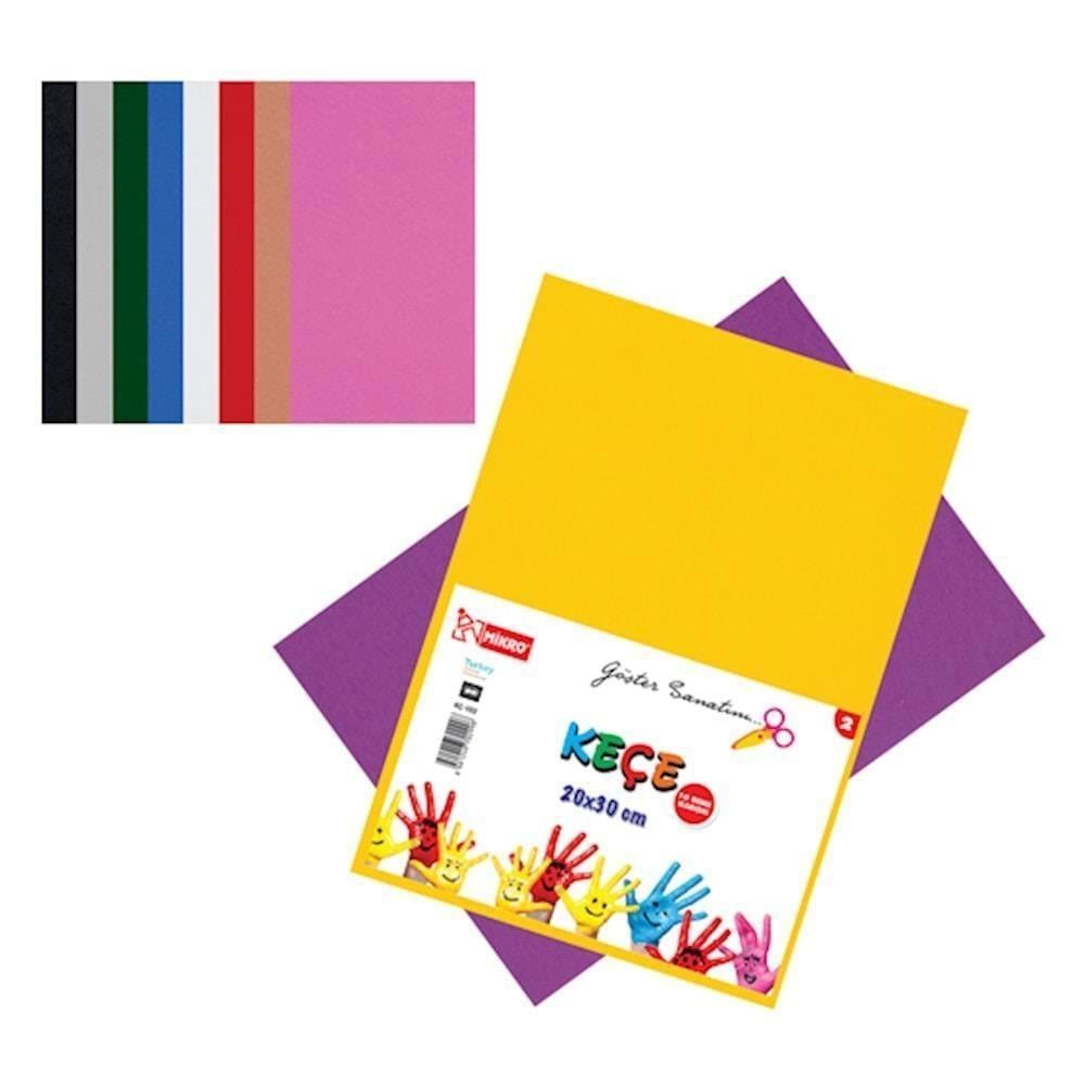 Mikro Keçe 20X30Cm 10 Renk Kç-102 10 luMikro Keçe 20X30Cm 10 Renk Kç-102 10 lu - Kirtasiyem.netKeçeler