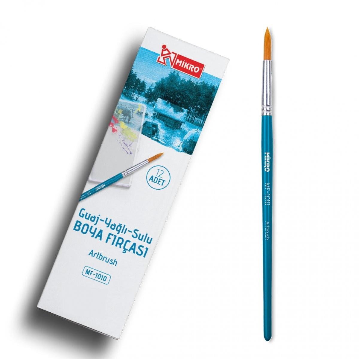 Mikro Mf-1010 Guaj Yağlı Sulu Boya Fırçası No:10Mikro Mf-1010 Guaj Yağlı Sulu Boya Fırçası No:10 - Kırtasiyem.netSulu Boya Fırçası