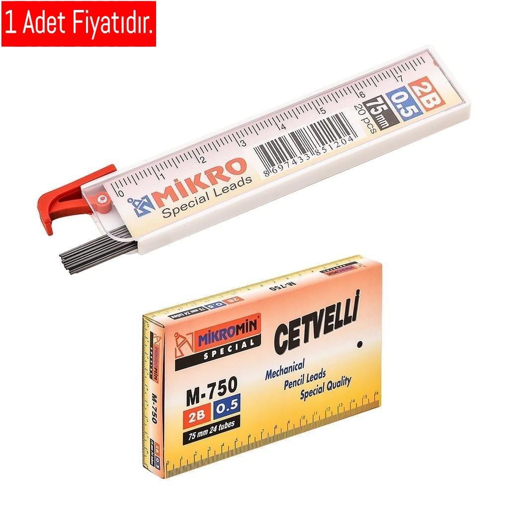 Mikro Min 0.5 Cetvelli 75 Mm M-750 (1 Adet)Mikro Min 0.5 Cetvelli 75 Mm M-750 - Kirtasiyem.netKalem Uçları ( Min )